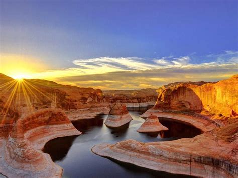 Utah And Arizona United States Lake Powell Is A Reservoir On The