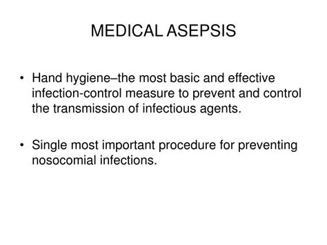 Ppt Medical Surgical Asepsis And Infection Control Powerpoint