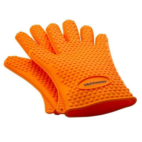 Heat Resistant Gloves Green Cooking Insulated Silicon Mitts Bbq Grill Oven Gloves For Cooking