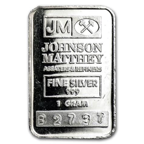 Buy 1 Gram Silver Bar Johnson Matthey Apmex