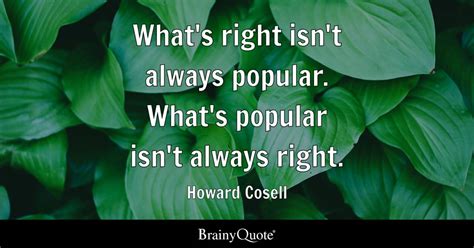 Howard Cosell Whats Right Isnt Always Popular Whats