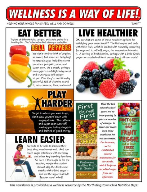Wellness Newsletters North Kingstown School Department