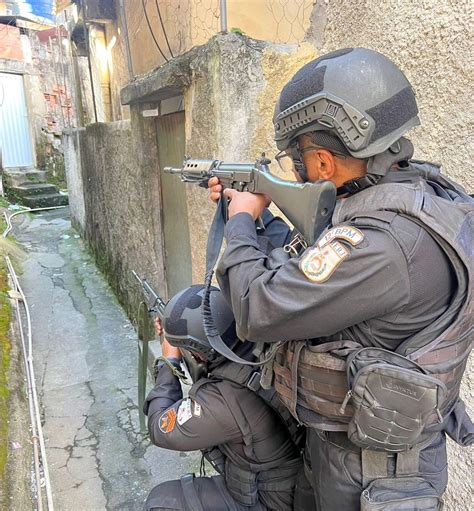 Brazilian Military Police During An Incursion Into A Favela In Niterói