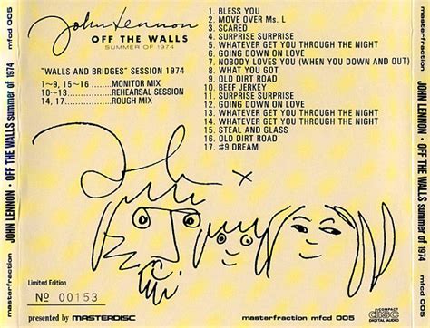 John Lennon 1974 Alternate Mixes And Sessions Off The Walls
