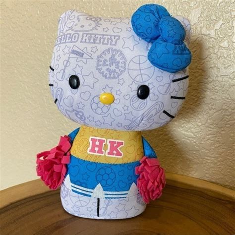 Hello Kitty Color Me Cheerleader Doll Stand Up 7 8 Inches Sanrio 2014