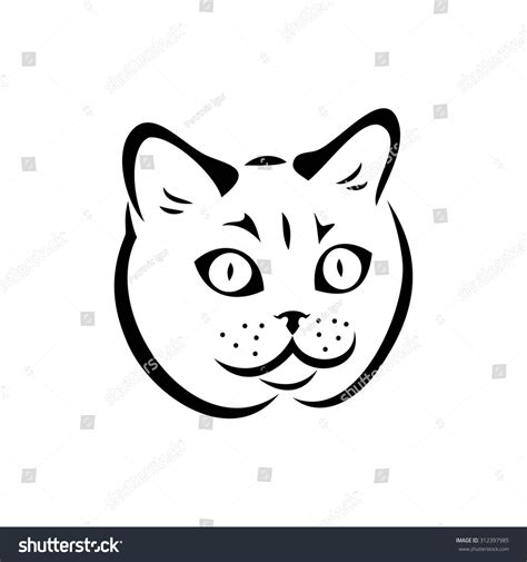 British Shorthair Cat Vector Illustration Stock Vector Royalty Free 312397985 Shutterstock