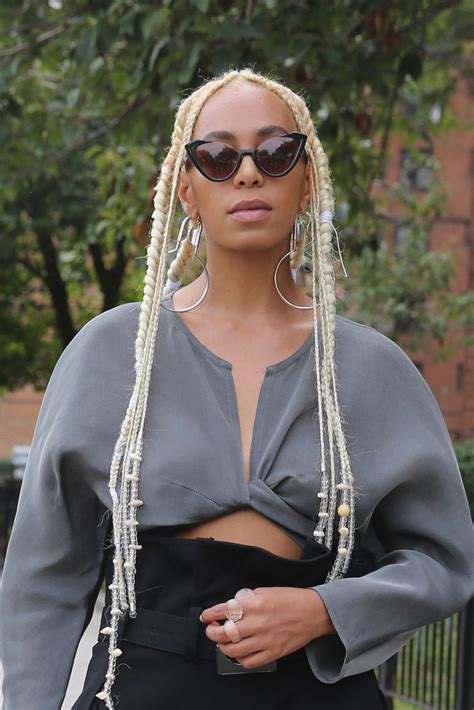 Black hair with blonde streaks. Solange now has platinum blonde hair, and she looks so ...
