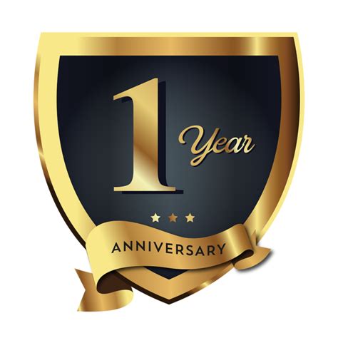 1st Anniversary Badge Logo Icon Anniversary 1 Anniversary Badge Png