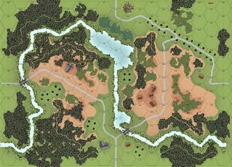 Custom Advanced Squad Leader Map Map Hex Map Adventure Map