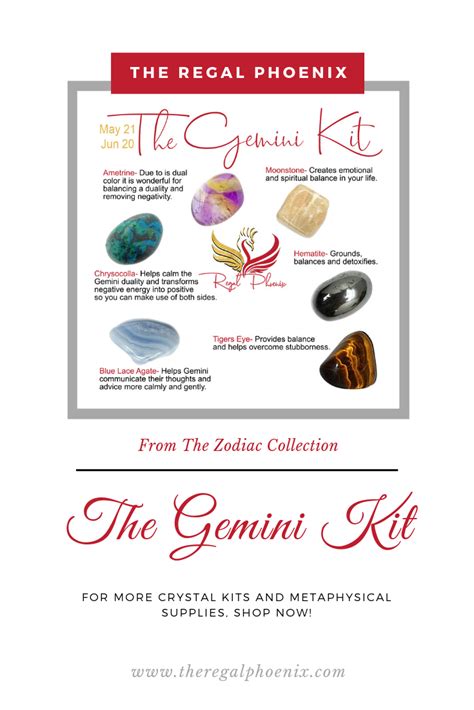 The Gemini Kit Gemini Sign Wiccan Crystals Gemini