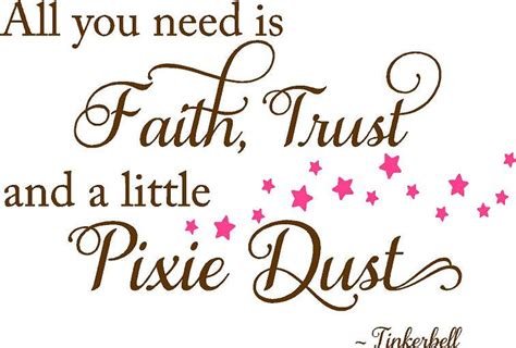 all you need is a little faith trust and pixie dust vinyl etsy