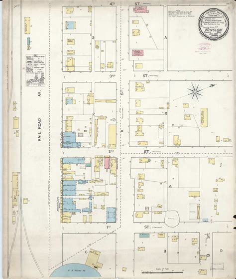 Winslow Arizona 1892 Old Map Arizona Fire Insurance Index Old Maps