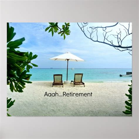 Aaah Retirementrelaxing At The Beach Poster