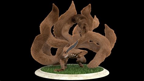 3d Animated Kurama Nine Tails Naruto Cgtrader