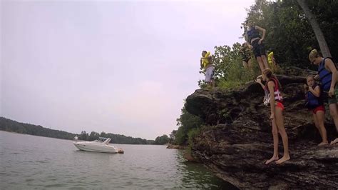 Jumping Off Cliff At Lake Lanier Youtube