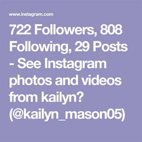 722 Followers 808 Following 29 Posts See Instagram Photos And