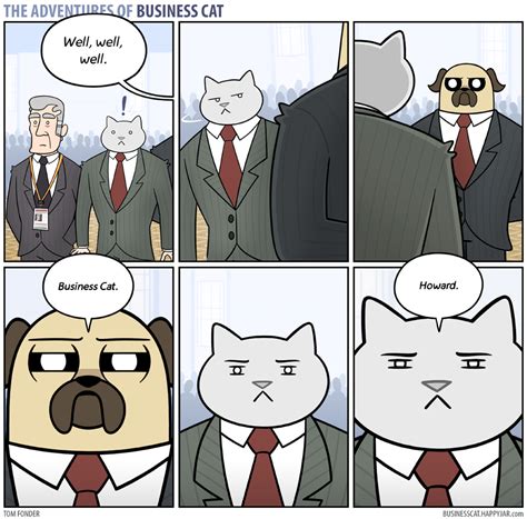 The Adventures Of Business Cat Confrontation Business Cat Cute Cat Memes Cat Comics