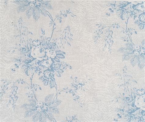 Charlotte Blue Fabric Floral Fabric Beautiful Fabric
