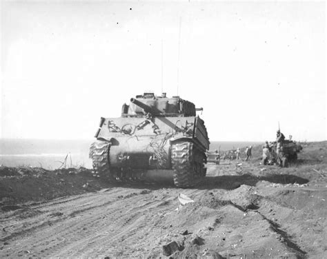 M4a3 Sherman Tank Of The 5th Tank Battalion Marines Iwo Jima World