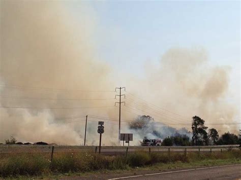 Photos Grass Fire Burns Along Hwy 50