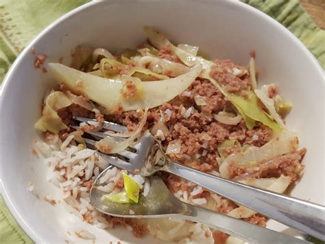 When cabbage has reached desired doneness, add in the seared beef and toss lightly. Corned Beef and Cabbage - MyRealLifeTips