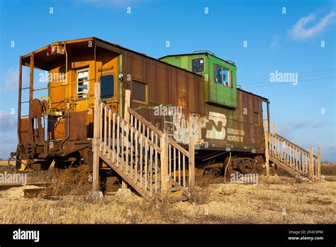 Old Abandoned Rail Car In Rural Illinois Stock Photo Alamy