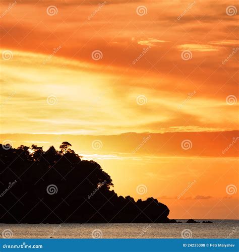 Sunset Over Andaman Sea Stock Photo Image Of Nature 24235008