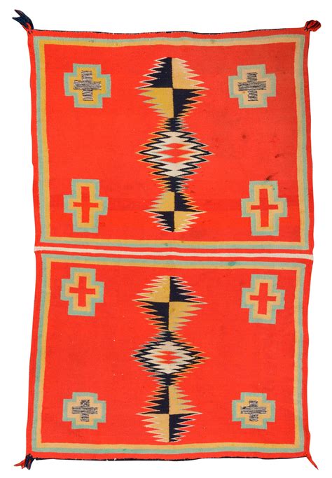 Lot Navajo Childs Wearing Blanket 4ft X 2 Ft 9 In