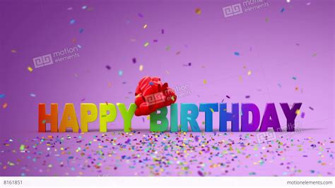 Happy Birthday Funny 3d Animation Stock Animation 8161851