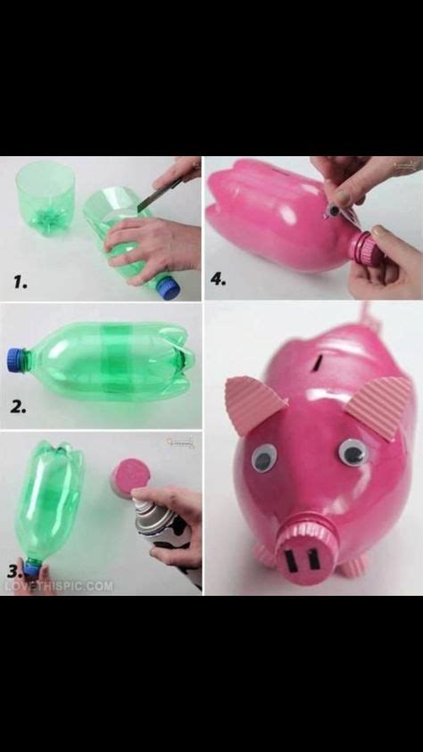 Pin By Tara Balandran On Em Diy Plastic Bottle Piggy Bank Diy Fun
