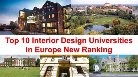Top 10 Interior Design Universities In Europe New Ranking Top 100