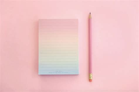 Pink Holic Notepad Ver1 Aurora Pink Notepads Writing Etsy