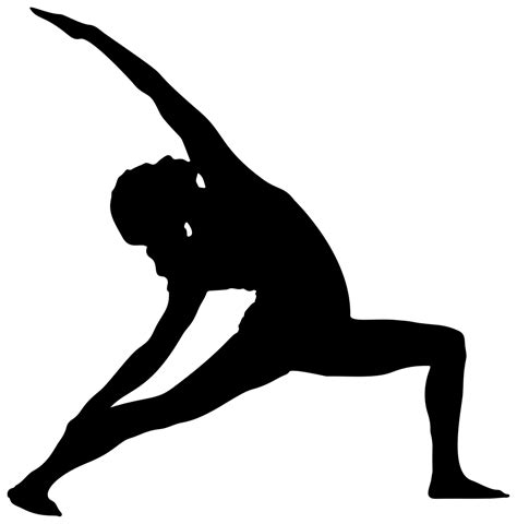 Onlinelabels Clip Art Female Yoga Pose Silhouette 28