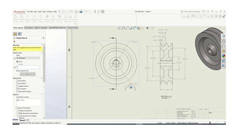 Creating Detail Views On A Drawing Solidworks Youtube