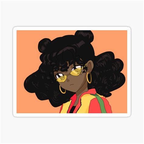 African American Anime Stickers Redbubble