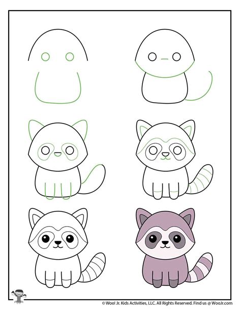 Kawaii Animal Drawing Tutorials Woo Jr Kids Activities Childrens