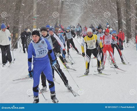 Sportsmans On The Ski Track Editorial Photography Image Of Forest