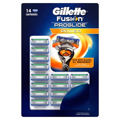 gillette fusion proglide power razor blades 14 pack costco uk