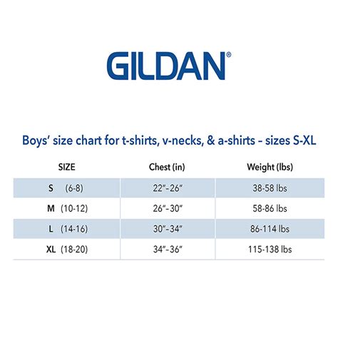 Gildan T Shirt Size Chart Ubicaciondepersonascdmxgobmx