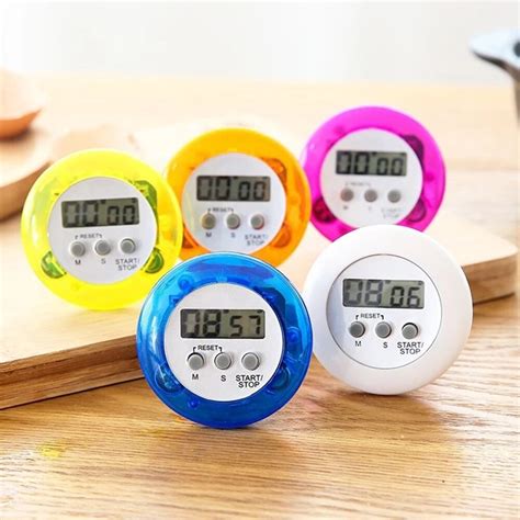 Hot！round Lcd Digital Kitchen Countdown Magnetic Timer Back Stand