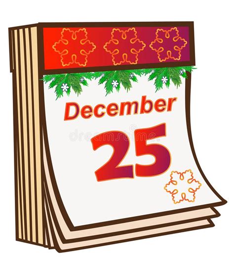 Detachable Christmas Calendar On The Calendar Of December 25 And