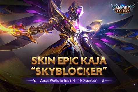🥳skin Epic Kaja “skyblocker” Mobile Legends Bang Bang