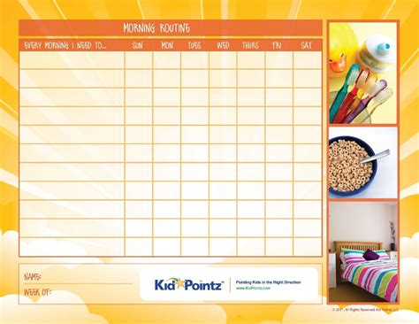 Diy Daily Routine Chart For Kids