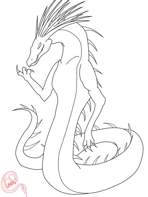 Free Naga Lineart Read First By Endlesshunter On Deviantart