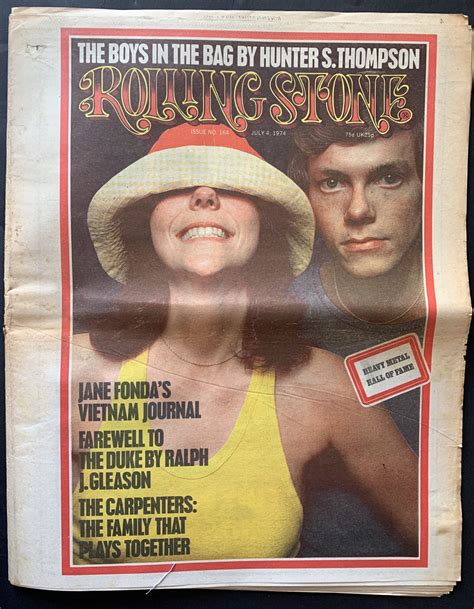 Rolling Stone Hunter S Thompson Article Fear Loathing In Washington Babes In The Bag
