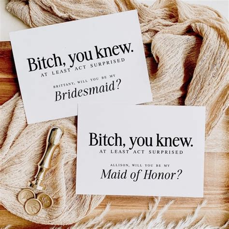 Modern Bridesmaid Proposal Card Maid Of Honor Proposal Etsy