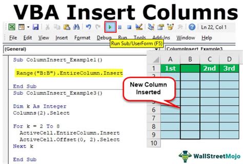 Vba Insert Columns How To Insert Column In Excel Worksheet With Vba