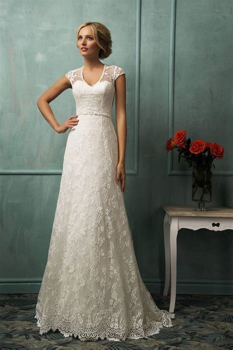 Sheer Back Lace Wedding Dresses With Sleeves 2015 New White Ivory Bridal Gowns 2276818 Weddbook