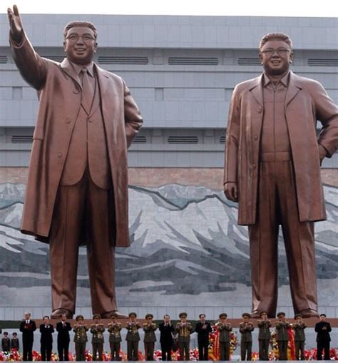 North Korea Unveils Huge Statues Of Kim Il Sung And Kim Jong Il In