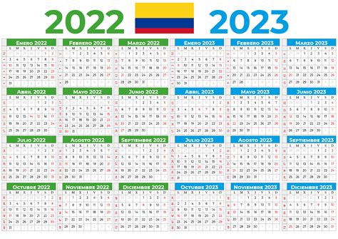 Calendario Colombia Con D As Festivos Para Imprimir